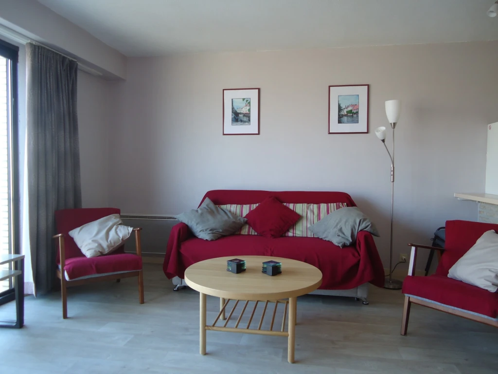Appartement 1 chambre, vue latérale sur mer à Saint-Idesbald