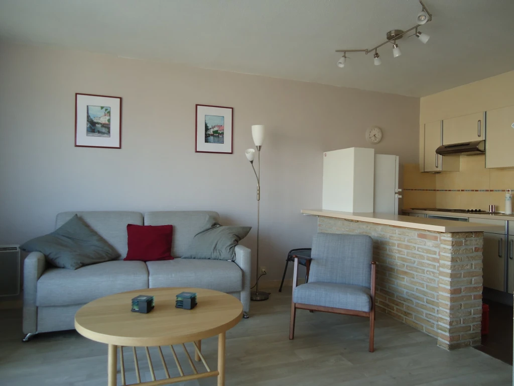 Appartement 1 chambre, vue latérale sur mer à Saint-Idesbald