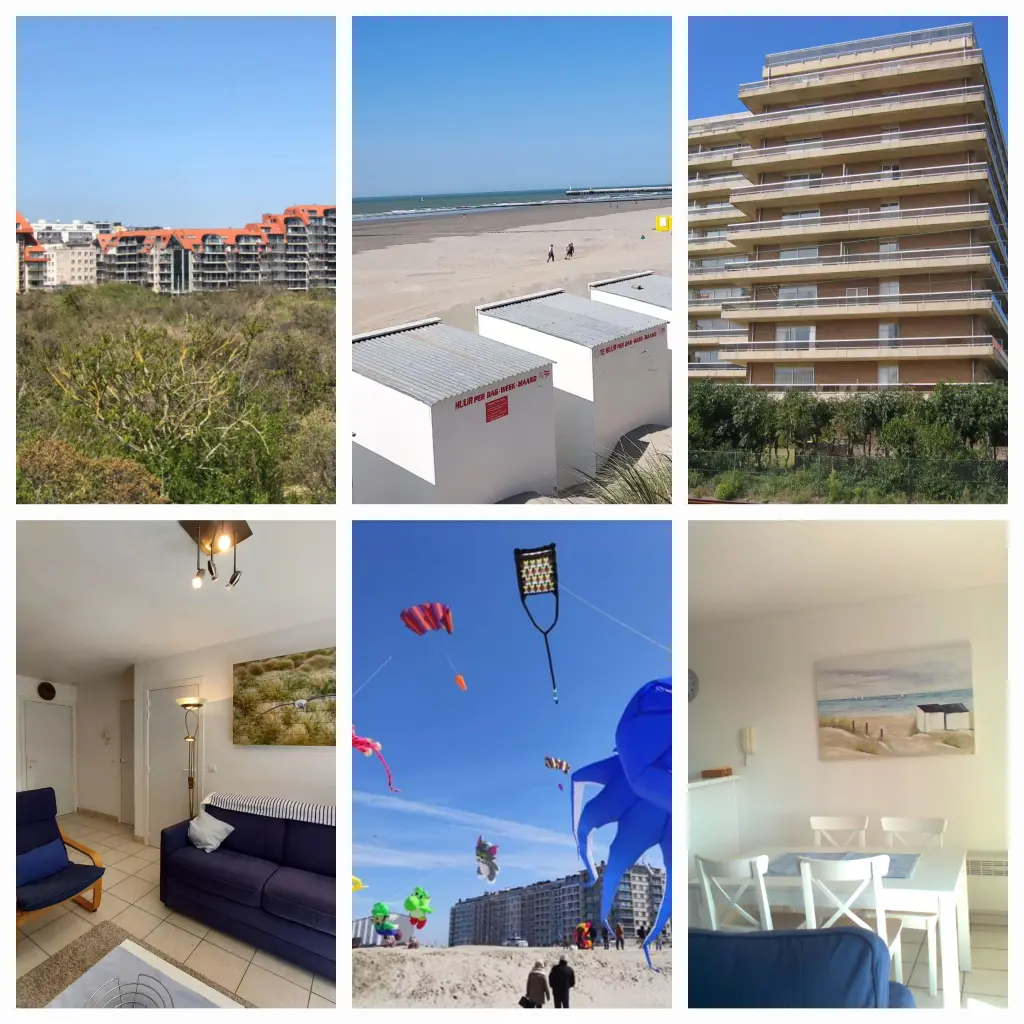 Nieuwpoort-Plage : joli appartement avec grande terrasse ensoleillée.